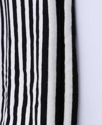 Latest Design Black and white Cotton Striped Fabric